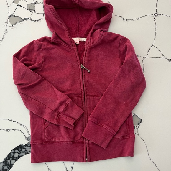 Juicy Couture Dusty Rose Zip Up Hoodie with Rose Print, Size 4 - Picture 2 of 4